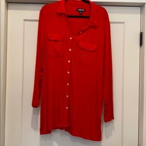 Red long sleeve tunic